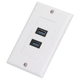 USB 3.0 Wall Plate Data Transmission 2 Port USB 3.0 Component Composite Wall Panel for Charging - Extra Image