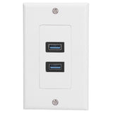 USB 3.0 Wall Plate Data Transmission 2 Port USB 3.0 Component Composite Wall Panel for Charging