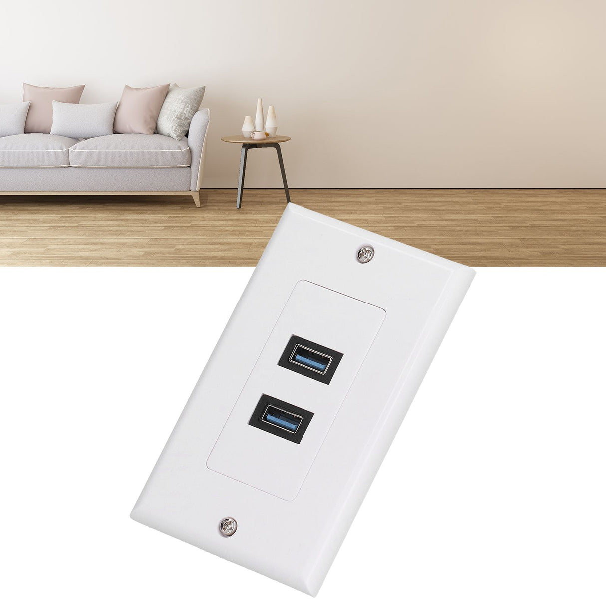 USB 3.0 Wall Plate Data Transmission 2 Port USB 3.0 Component Composite Wall Panel for Charging