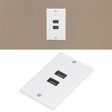 USB 3.0 Wall Plate Data Transmission 2 Port USB 3.0 Component Composite Wall Panel for Charging - Extra Image