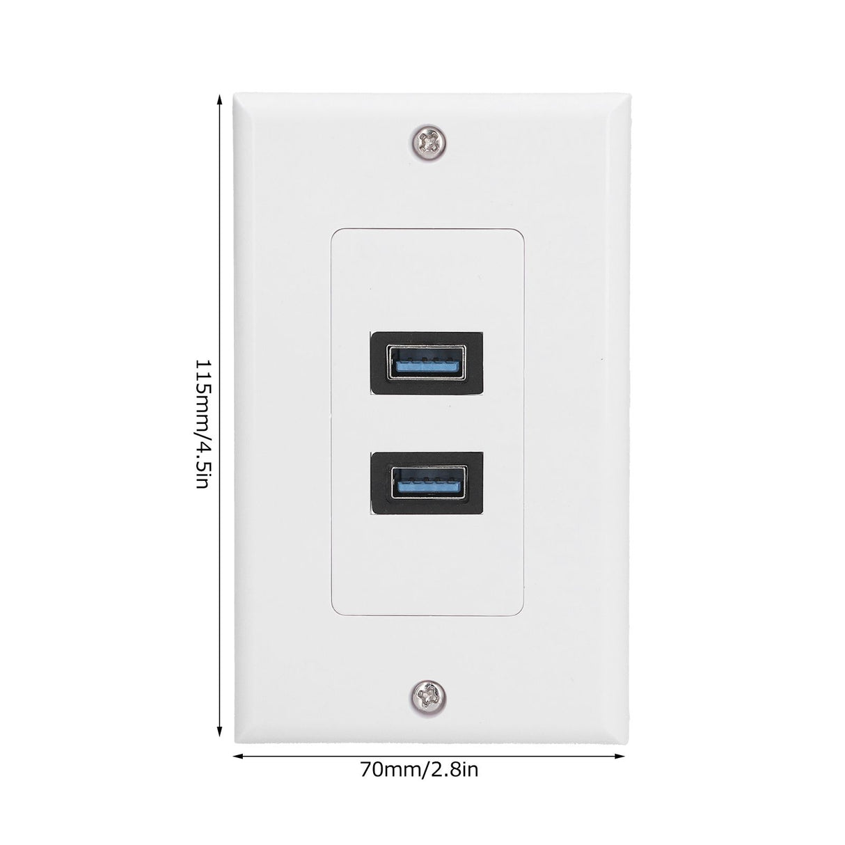 USB 3.0 Wall Plate Data Transmission 2 Port USB 3.0 Component Composite Wall Panel for Charging