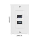 USB 3.0 Wall Plate Data Transmission 2 Port USB 3.0 Component Composite Wall Panel for Charging - Extra Image