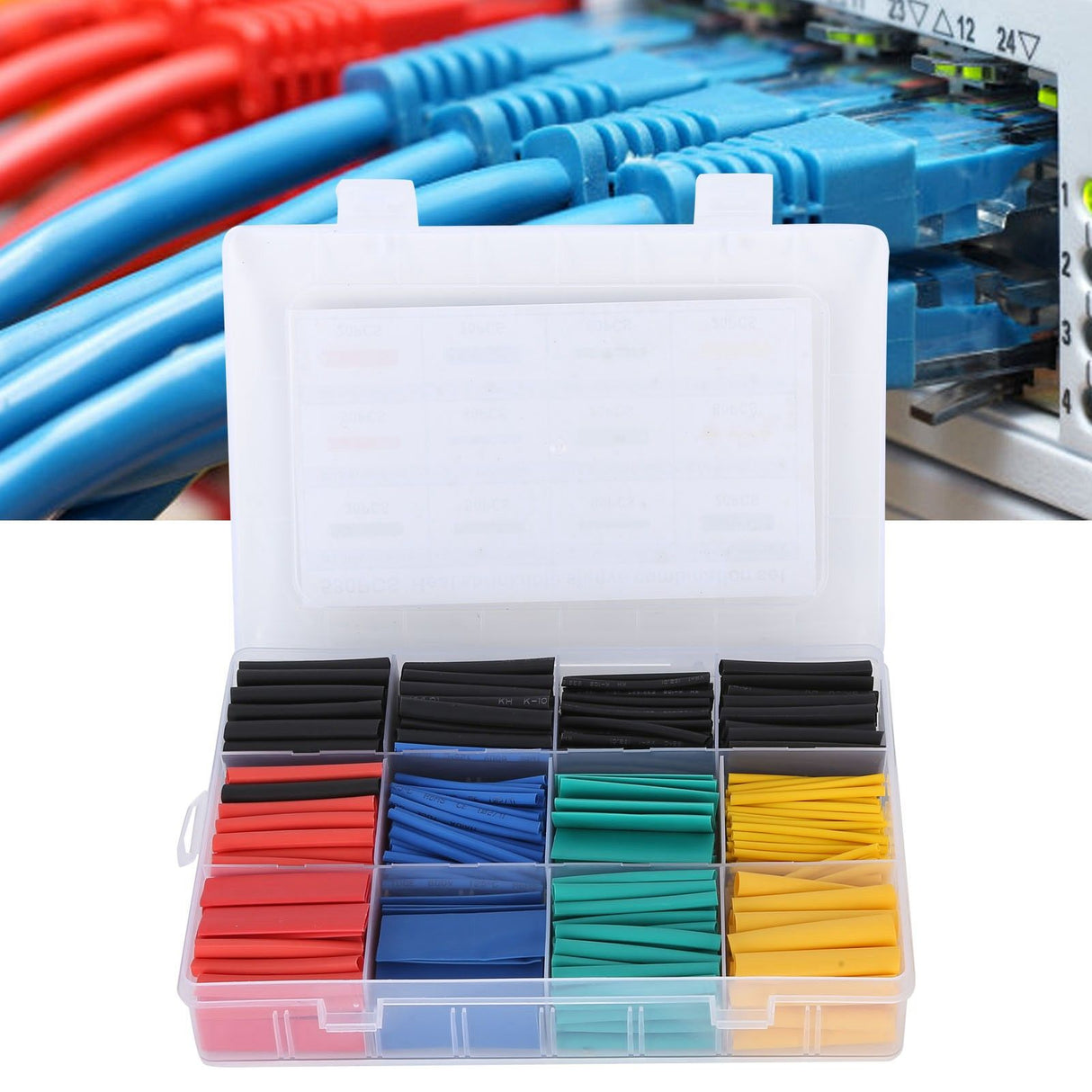 530pcs Heat Shrink Tubing Kit Electrical Colorful Wire Shrink Wrap Tubing Assortment