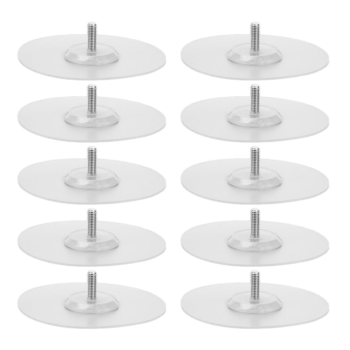 10PCS Strong Adhesive Disc Punch Free Waterproof Silicone Sticky Plate for Handle Clothes Hook Connection