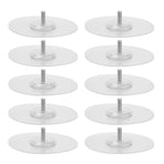 10PCS Strong Adhesive Disc Punch Free Waterproof Silicone Sticky Plate for Handle Clothes Hook Connection