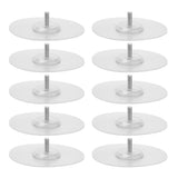 10PCS Strong Adhesive Disc Punch Free Waterproof Silicone Sticky Plate for Handle Clothes Hook Connection