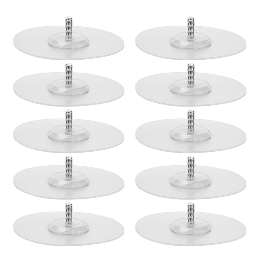10PCS Strong Adhesive Disc Punch Free Waterproof Silicone Sticky Plate for Handle Clothes Hook Connection