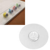 10PCS Strong Adhesive Disc Punch Free Waterproof Silicone Sticky Plate for Handle Clothes Hook Connection - Extra Image