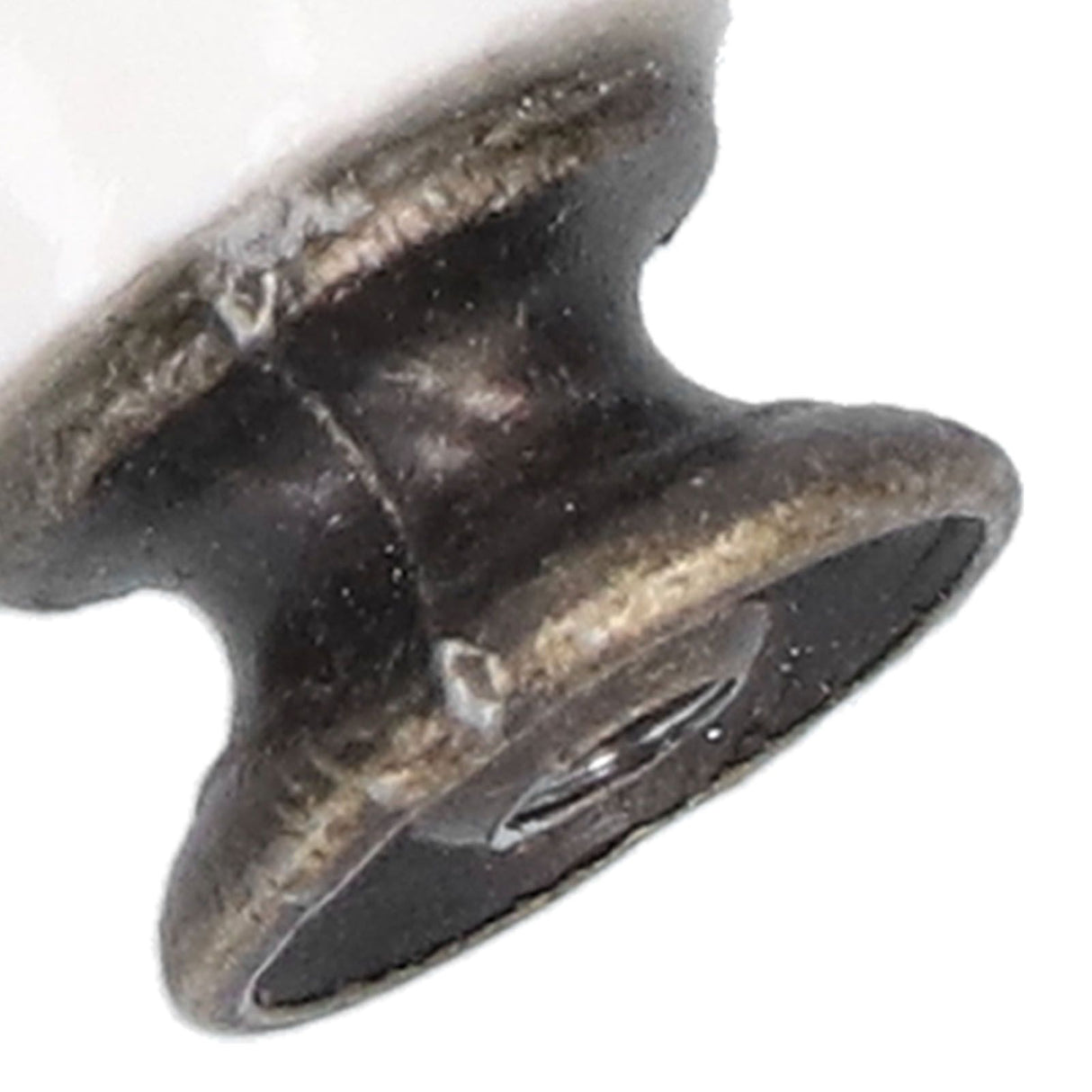 6Pcs Round Ceramic Cabinet Knobs Exquisite Single Hole Pull Handle for Drawer Cupboard DoorWhite