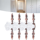 Antique Copper Rose Single Hole Knob Hand Pinch Green Bronze White Cabinet Wardrobe European Style Handle