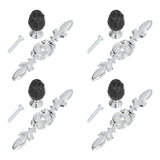 4 Pcs Crystal Handle with Plate European Style Modern Simple Pulls Handles for Drawer Dreser CabinetsBlack - Rear View