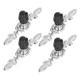 4 Pcs Crystal Handle with Plate European Style Modern Simple Pulls Handles for Drawer Dreser CabinetsBlack - Low Angle