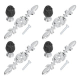 4 Pcs Crystal Handle with Plate European Style Modern Simple Pulls Handles for Drawer Dreser CabinetsBlack