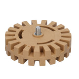 Rubber Eraser Wheel Adhesive Pinstripe Removal Tool for Paint Chrome Windows Metal Finishes Cars - Close-Up Angle