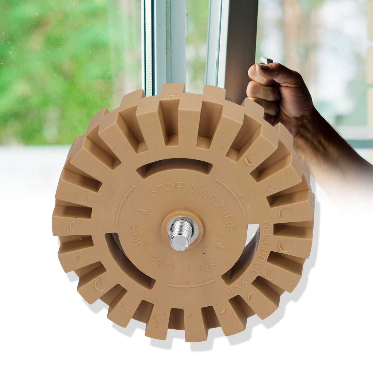Rubber Eraser Wheel Adhesive Pinstripe Removal Tool for Paint Chrome Windows Metal Finishes Cars