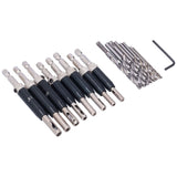 17pcs Hinge Drills Set Self Centering Door Drill Bit Kit with Hex Wrench for Woodworking - Side View