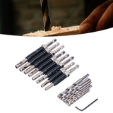 17pcs Hinge Drills Set Self Centering Door Drill Bit Kit with Hex Wrench for Woodworking - Extra Image