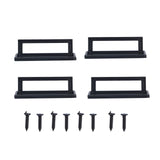 Door Drawer Handle Zinc Alloy Recessed Finger Pulls for Sliding Cabinets Drawers Doors