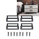 Door Drawer Handle Zinc Alloy Recessed Finger Pulls for Sliding Cabinets Drawers Doors