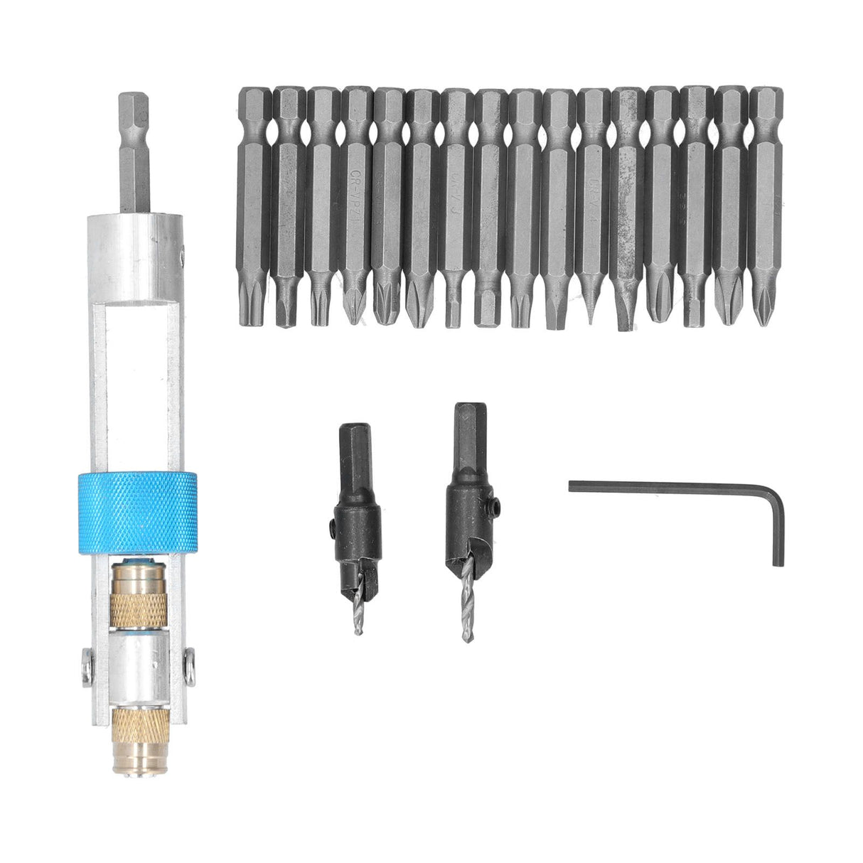 20Pcs/Set Countersink Drill Bit High Speed Steel Screwdriver Bits Screw Driver Converter Hand Tool Repair Set