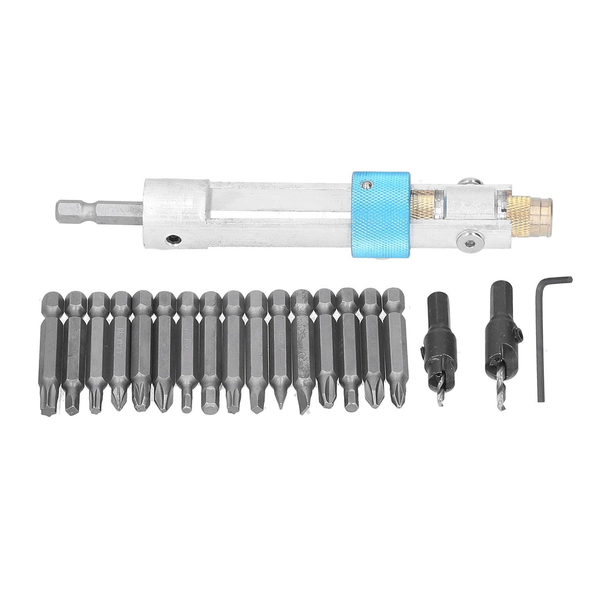20Pcs/Set Countersink Drill Bit High Speed Steel Screwdriver Bits Screw Driver Converter Hand Tool Repair Set