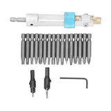 20Pcs/Set Countersink Drill Bit High Speed Steel Screwdriver Bits Screw Driver Converter Hand Tool Repair Set - Top-Down View
