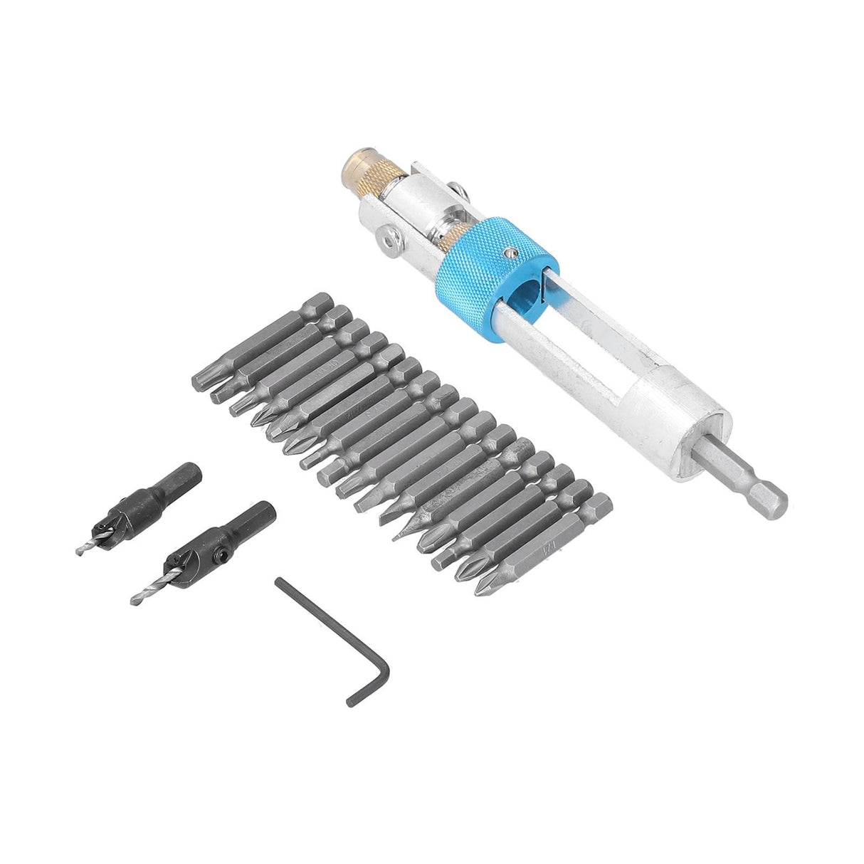 20Pcs/Set Countersink Drill Bit High Speed Steel Screwdriver Bits Screw Driver Converter Hand Tool Repair Set