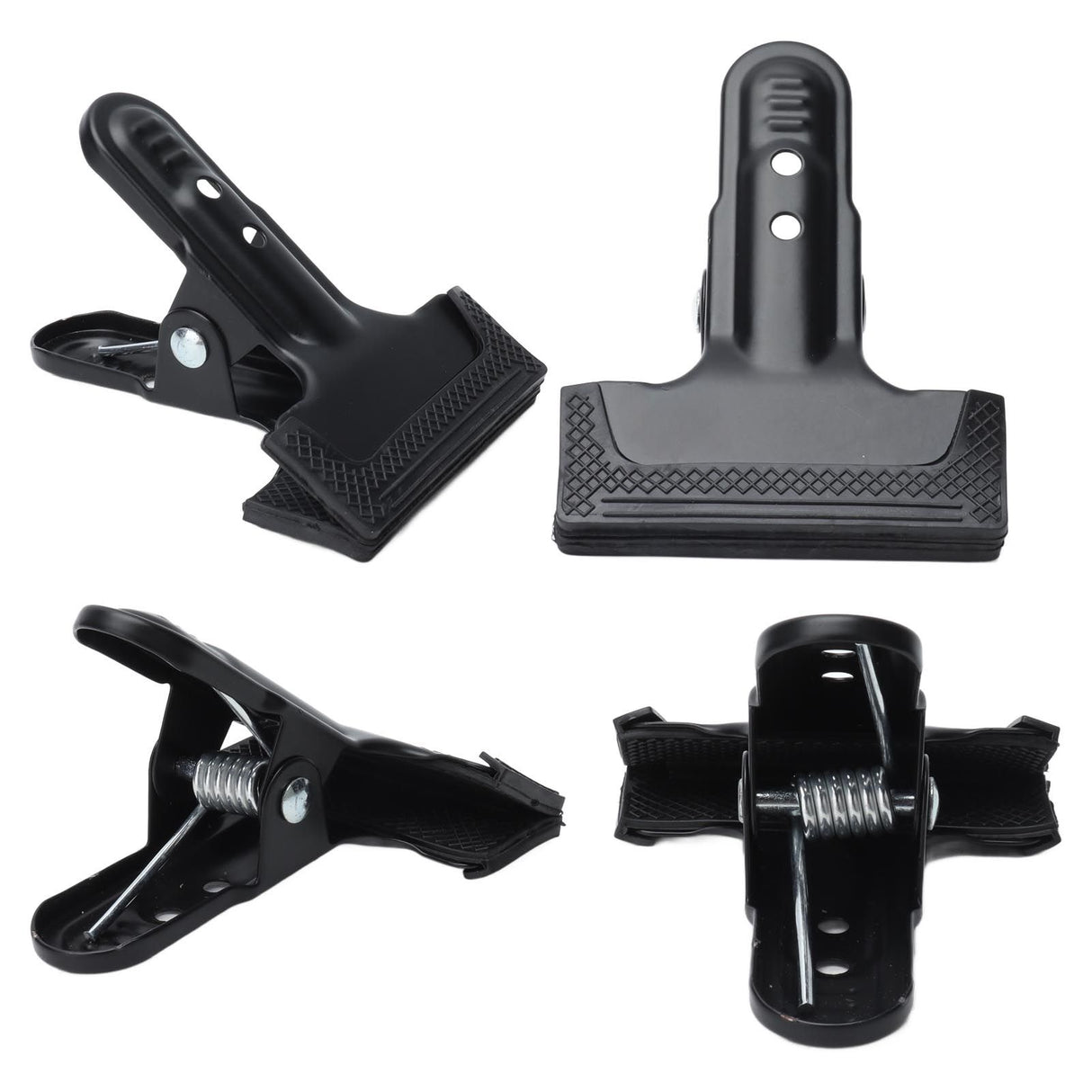 4pcs Woodworking A Clip Heavy Duty Anti Slip Metal Wide Mouth Spring Clamps for Photography Backdrops