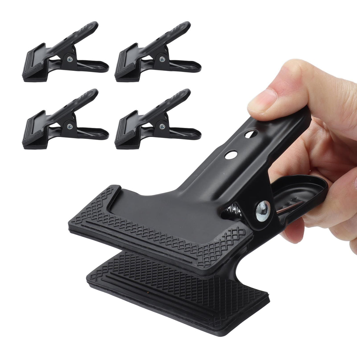 4pcs Woodworking A Clip Heavy Duty Anti Slip Metal Wide Mouth Spring Clamps for Photography Backdrops
