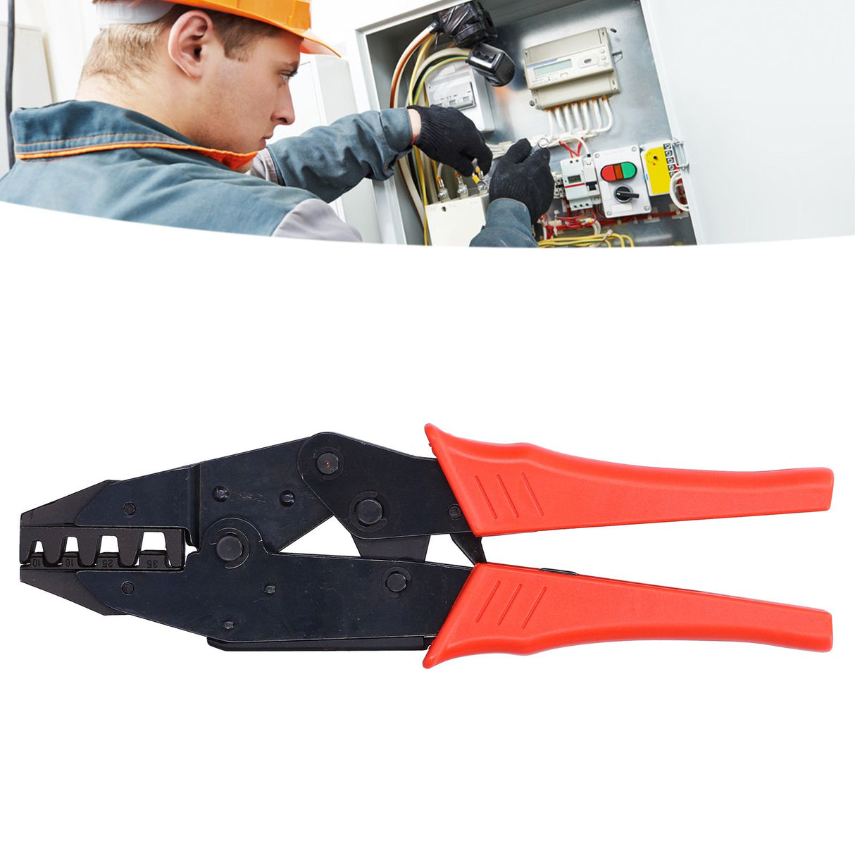 HS‑35WF Wire Terminal Crimper Tool Cold Pressing Insulated Terminal Crimper for Home Decoration Wiring