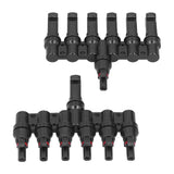 1 to 6 Branch Connector 6 Way Solar Panel Branch Connector Waterproof Male Female Cable Connector