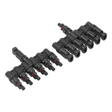 1 to 6 Branch Connector 6 Way Solar Panel Branch Connector Waterproof Male Female Cable Connector