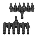 1 to 6 Branch Connector 6 Way Solar Panel Branch Connector Waterproof Male Female Cable Connector - Rear View