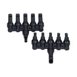 1 to 5 Branch Connector 5 Way Solar Panel Cable Branch Connector IP67 Waterproof Male Female Connector - Top-Down View
