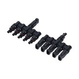 1 to 5 Branch Connector 5 Way Solar Panel Cable Branch Connector IP67 Waterproof Male Female Connector - Low Angle