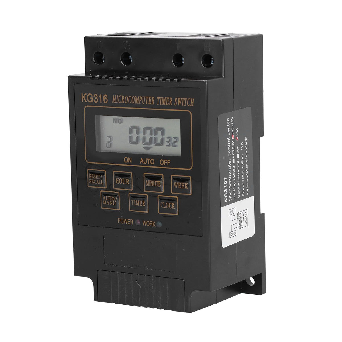 110V Timer Switch Kg316t Automatic Timing Controller 10A for Outdoor Street Lamp Power
