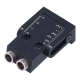 Oblique Hole Locator 15° Pocket Slant Holes Jig Kit Woodworking Positioner with Drill Bits