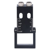 Oblique Hole Locator 15° Pocket Slant Holes Jig Kit Woodworking Positioner with Drill Bits