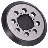 5in Polisher Backing Plate 8‑Hole Black Aluminum Alloy for Electric Sander Finishing Buffing - Front View