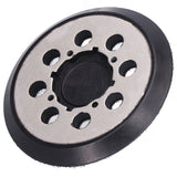 5in Polisher Backing Plate 8‑Hole Black Aluminum Alloy for Electric Sander Finishing Buffing