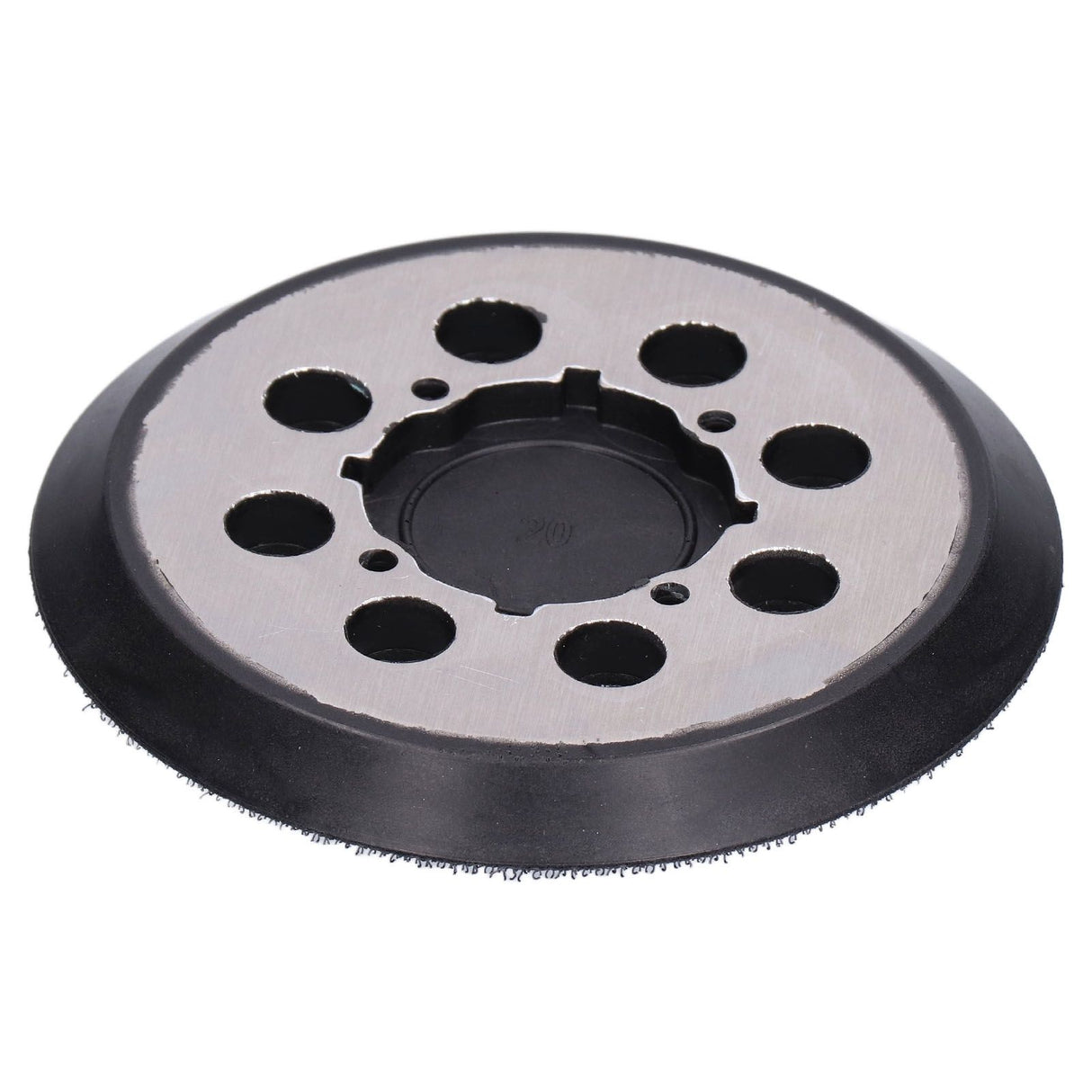 5in Polisher Backing Plate 8‑Hole Black Aluminum Alloy for Electric Sander Finishing Buffing