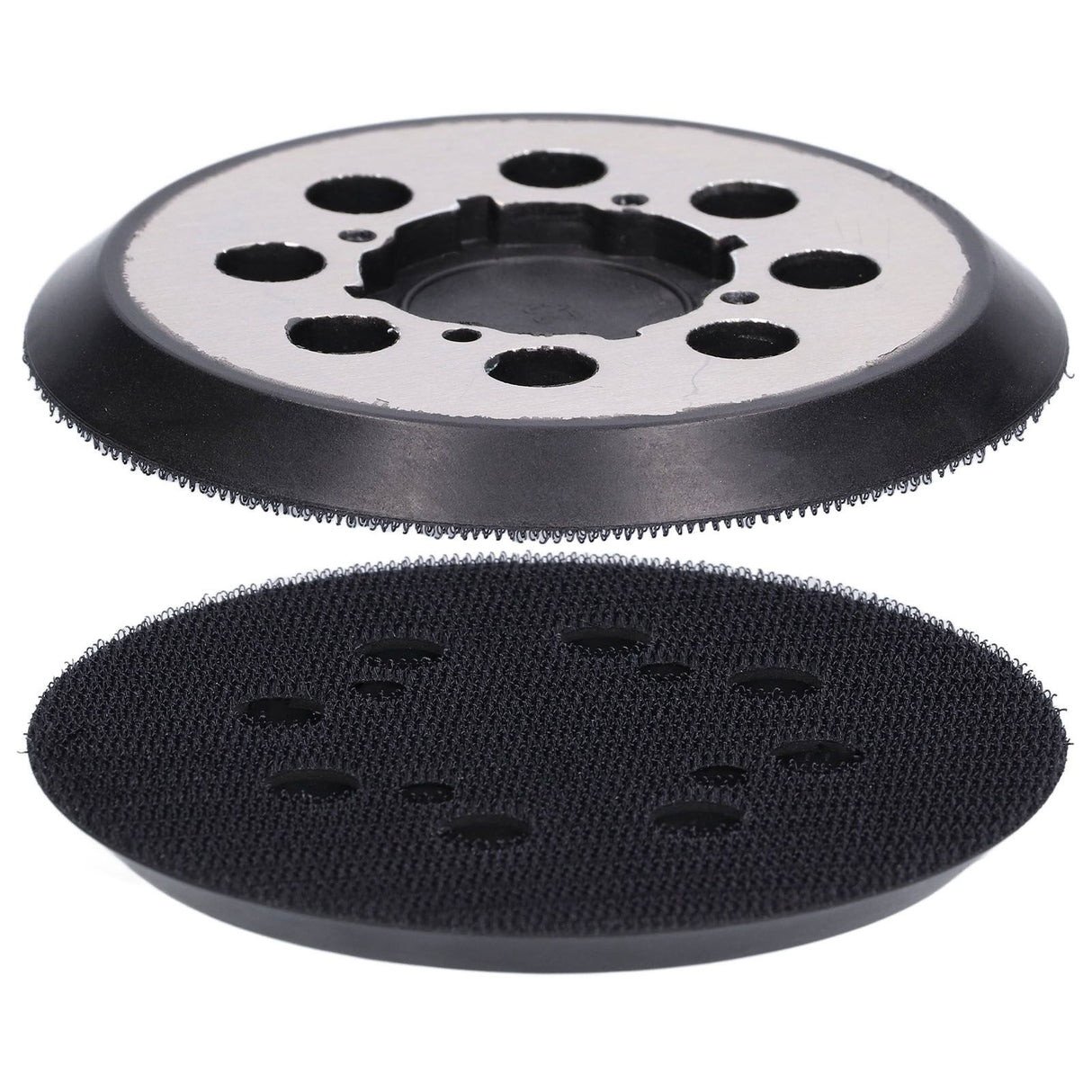 5in Polisher Backing Plate 8‑Hole Black Aluminum Alloy for Electric Sander Finishing Buffing