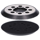 5in Polisher Backing Plate 8‑Hole Black Aluminum Alloy for Electric Sander Finishing Buffing