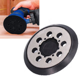 5in Polisher Backing Plate 8‑Hole Black Aluminum Alloy for Electric Sander Finishing Buffing
