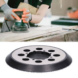 5in Polisher Backing Plate 8‑Hole Black Aluminum Alloy for Electric Sander Finishing Buffing