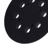 5in Polisher Backing Plate 8‑Hole Black Aluminum Alloy for Electric Sander Finishing Buffing