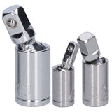 3pcs Universal Joint Socket Adapter 1/2 3/8 1/4 Chrome Vanadium Steel Conversion Tool for Ratchet Wrench