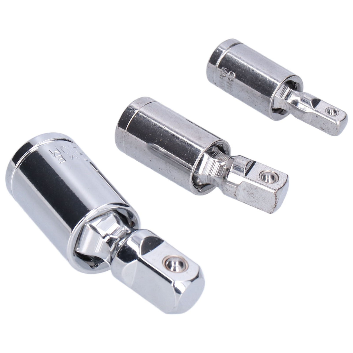 3pcs Universal Joint Socket Adapter 1/2 3/8 1/4 Chrome Vanadium Steel Conversion Tool for Ratchet Wrench