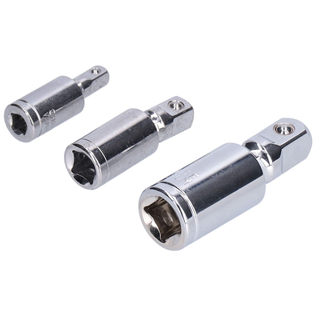 3pcs Universal Joint Socket Adapter 1/2 3/8 1/4 Chrome Vanadium Steel Conversion Tool for Ratchet Wrench