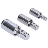 3pcs Universal Joint Socket Adapter 1/2 3/8 1/4 Chrome Vanadium Steel Conversion Tool for Ratchet Wrench - Extra Image